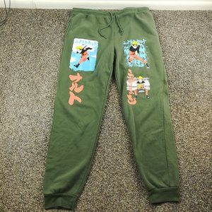Vintage Naruto Shippuden Anime Sweatpants Joggers Pants 2002 Y2K Mens XL